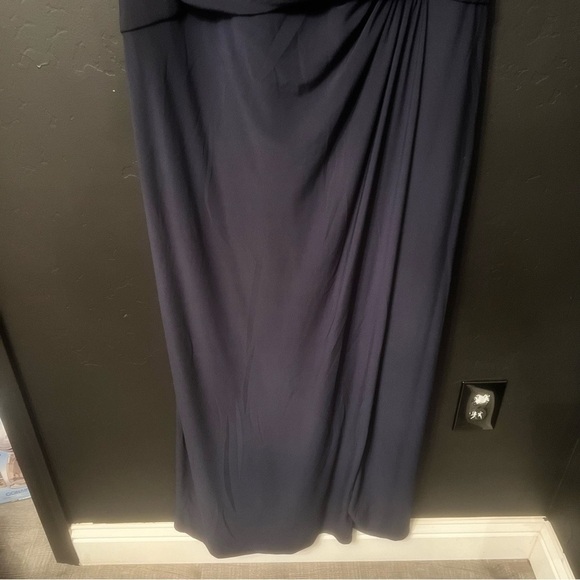 Ralph Lauren Evening sequins cap sleeves navy blue 
maxi Elegant Gown Size:16 - Picture 5 of 14